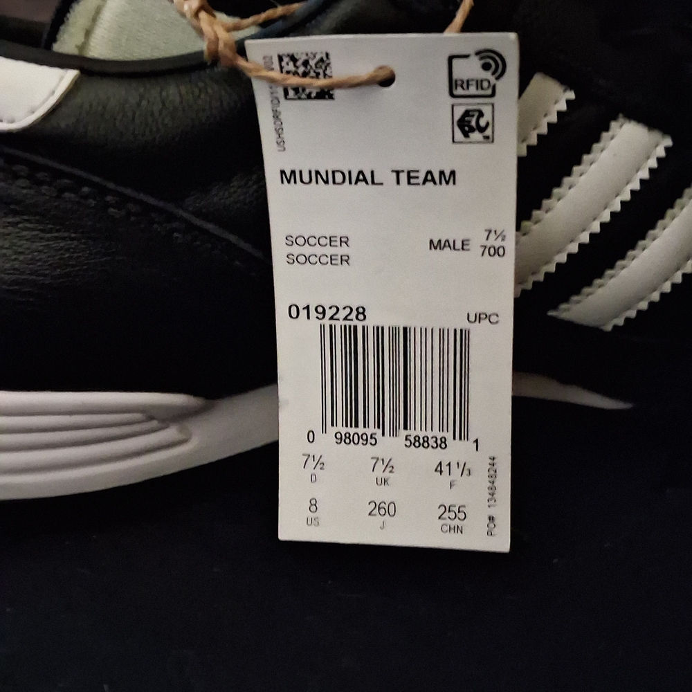 Mundial Team adidas Black and White Athletic Shoes - Picture 4 of 7